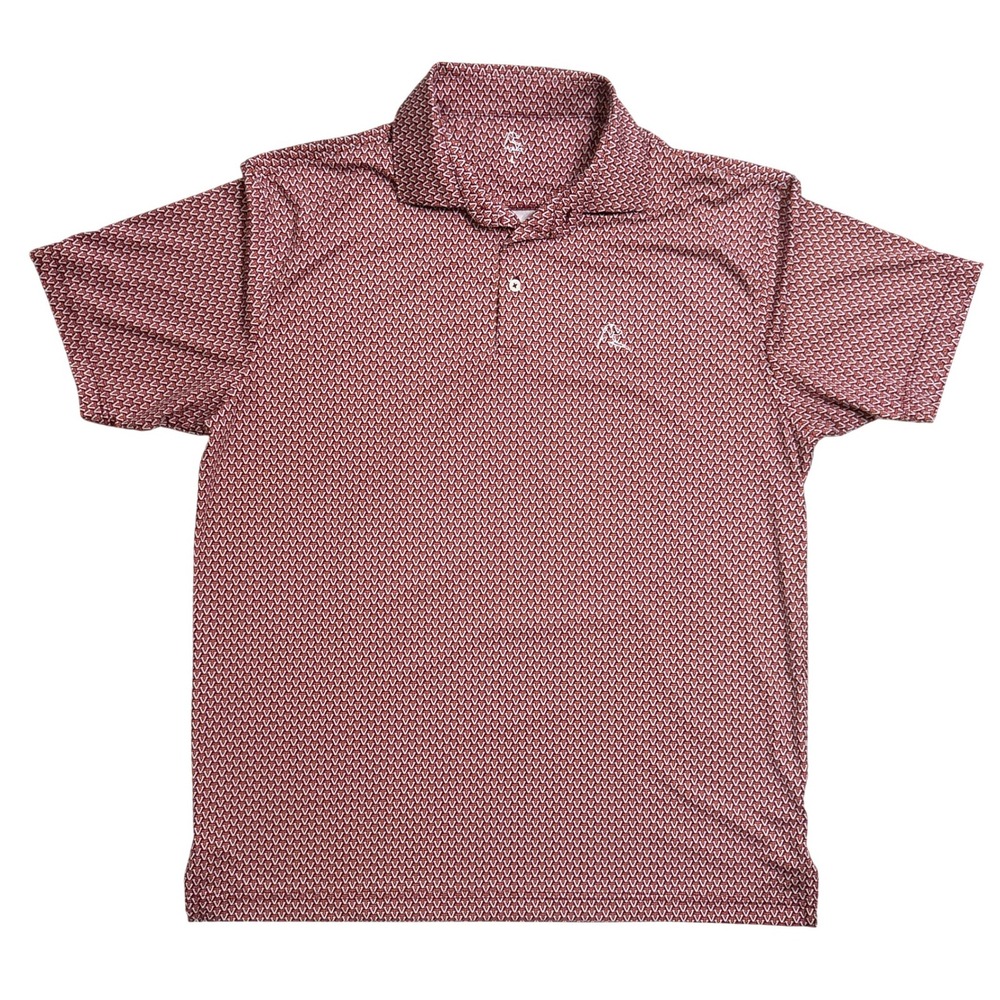 Rhoback Performance Polo Shirt Mens Large Virginia Tech VT Hokies AOP Collegiate
